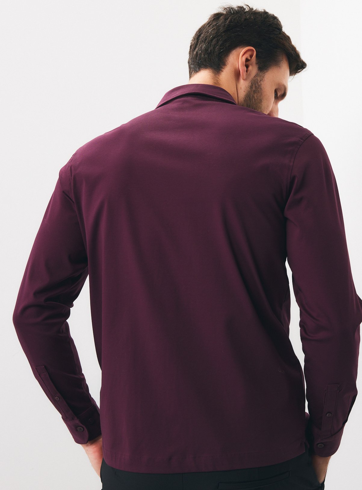 Dark Red Supima Shirt M - Image 5 thumbnail